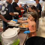 As a welcome reminder that the "Ride for Maz" was an event for friends and family of all ages, Joanne and John Strong's granddaughters, Jenna and Taylor, helped served food at the picnic following the memorial ride. VFW Post 8495 of Fairport hosted the picnic.