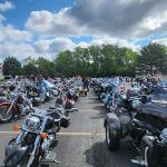 More than 200 bikes and 300 supporters filled the parking lot at Roc On Harley-Davidson in preparation for the "Ride for Maz," in memory of fallen officer Anthony Mazurkiewicz, who was shot and killed in the line of duty on July 21, 2022.